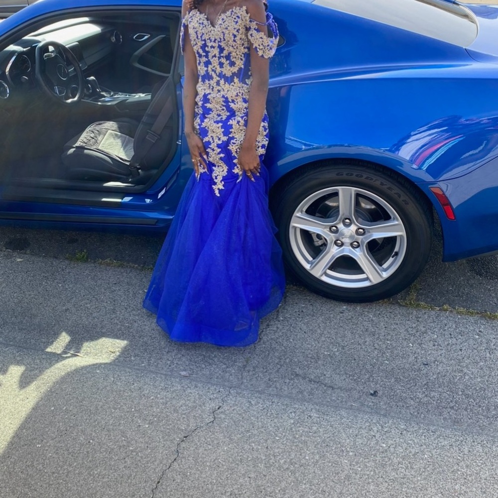 Blue prom dress